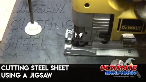 how to cut sheet metal with jigsaw|cutting steel plate with jigsaw.